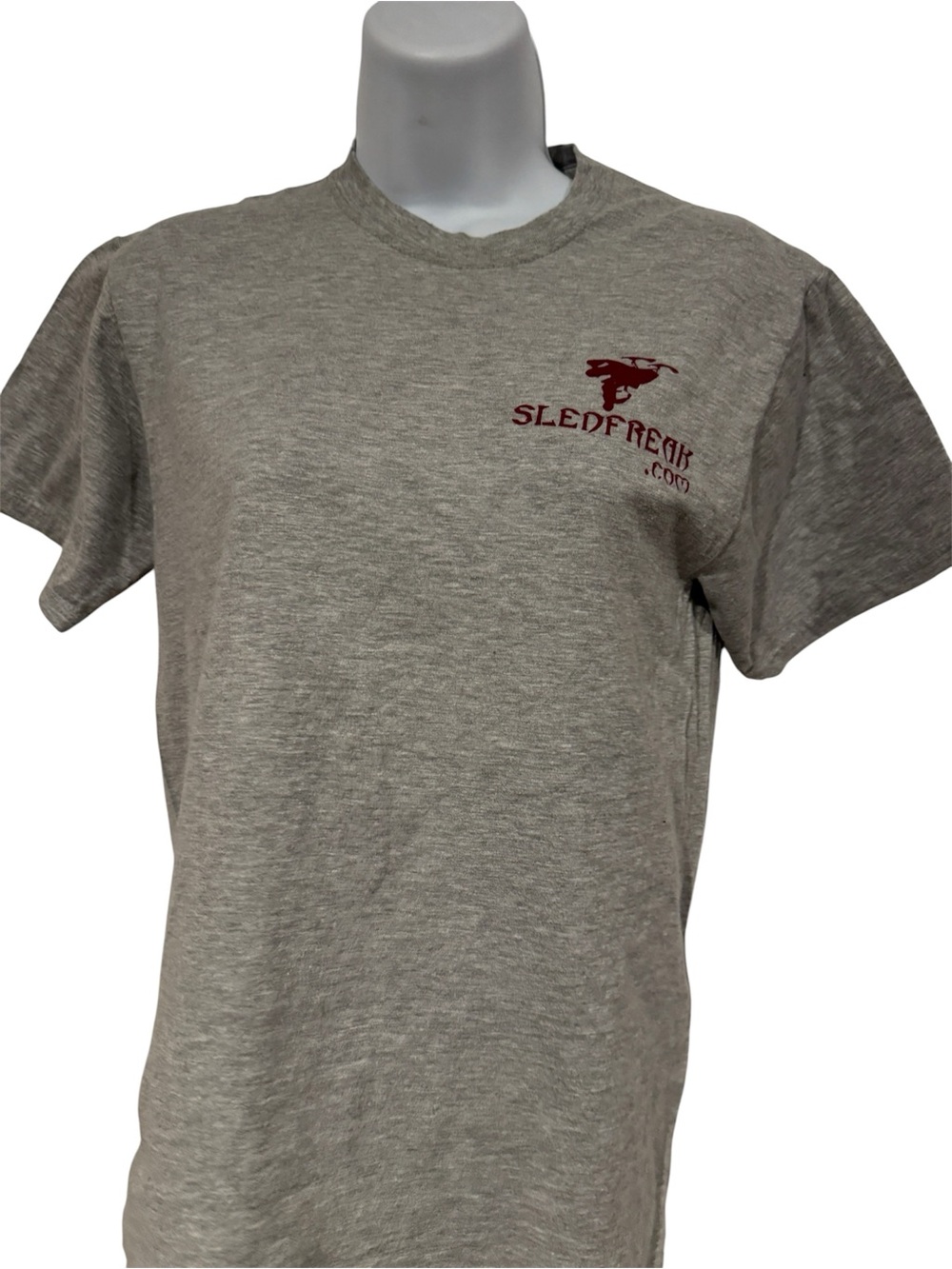 Hanes Heather Gray Short Sleeve Tee with Maroon Logo